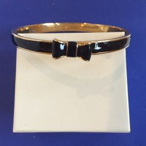Kate Spade Black/gold bow bangle